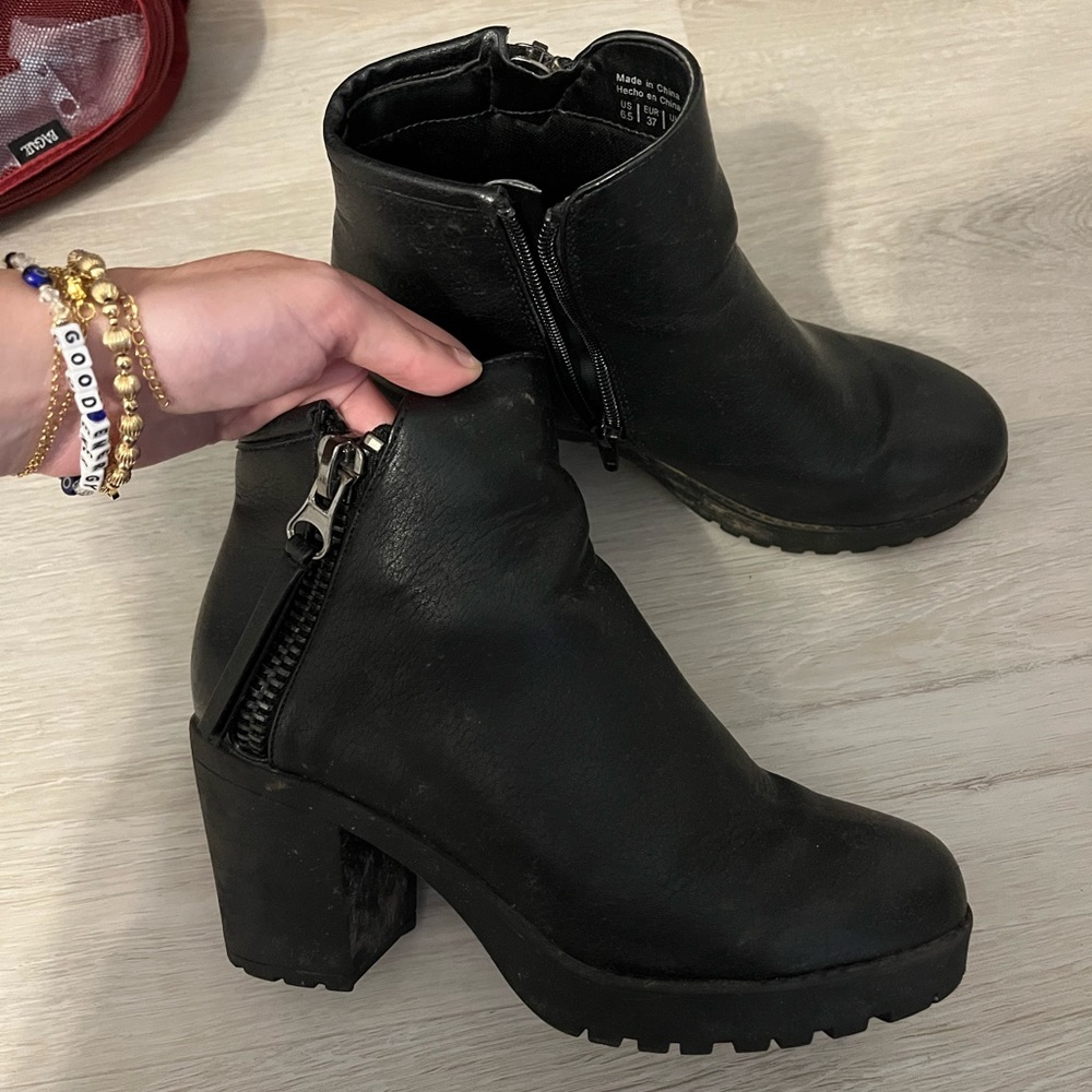 Black booties size 6.5 women’s